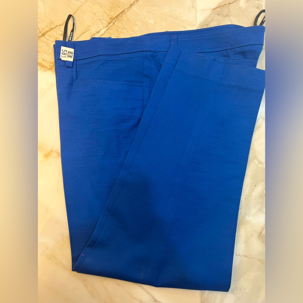 ANNE KLEIN Freshly Dry Cleaned Boot Cut Work  Dress Pants - Blue Size 16